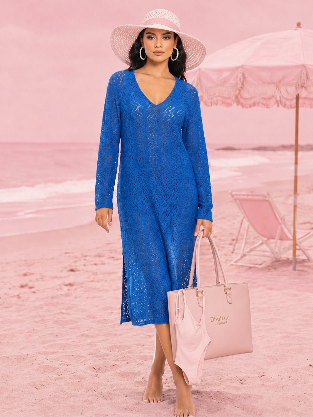 🛍️ HOUSE OF HARLOW REVOLVE powder, blue cut out cover-up size small medium